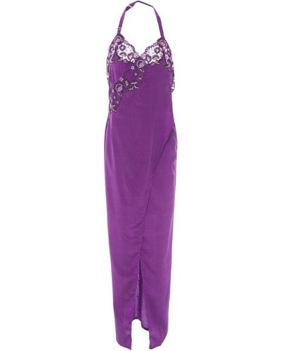La Perla Slip Dress Silk, Elastane - Purple