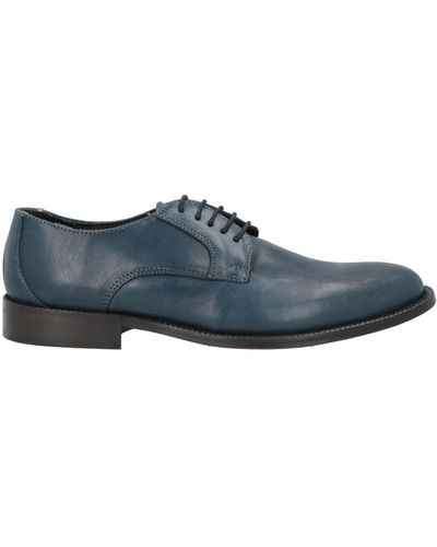 Grey Daniele Alessandrini Daniele Alessandrini Slate Lace-Up Shoes Leather - Blue