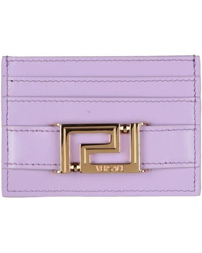 Versace Lilac Document Holder Soft Leather - Purple