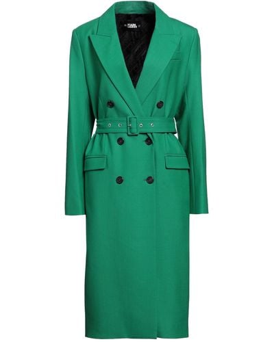 Karl Lagerfeld Overcoat & Trench Coat - Green