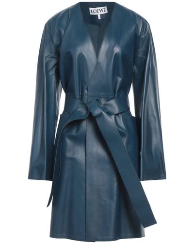 Loewe Overcoat & Trench Coat Lambskin - Blue