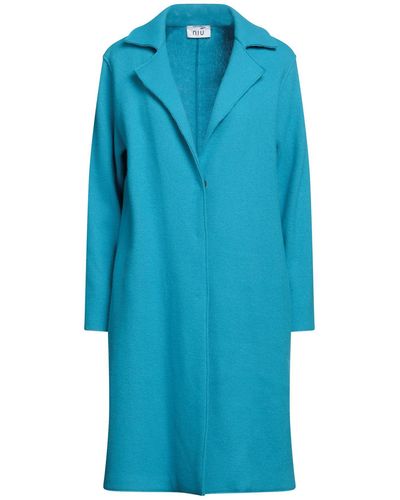 Niu Overcoat & Trench Coat - Blue