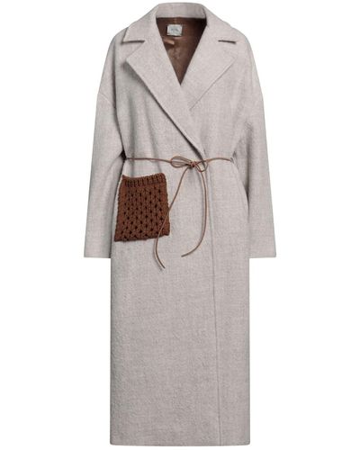 Alysi double-breasted virgin wool coat - Grey
