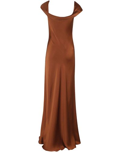 Alberta Ferretti Maxi-Kleid - Braun