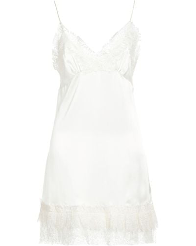 Ermanno Scervino Ivory Slip Dress Silk, Polyamide, Viscose - White