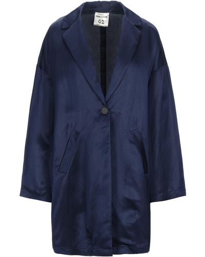 Semicouture Overcoat & Trench Coat - Blue