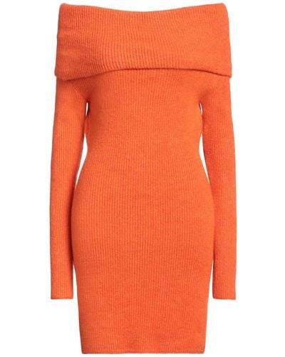 Akep Mini Dress Acrylic, Polyamide, Viscose, Wool - Orange