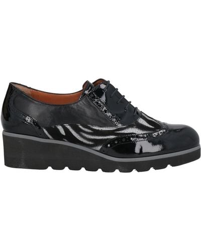 Donna Soft Lace-up Shoes - Black