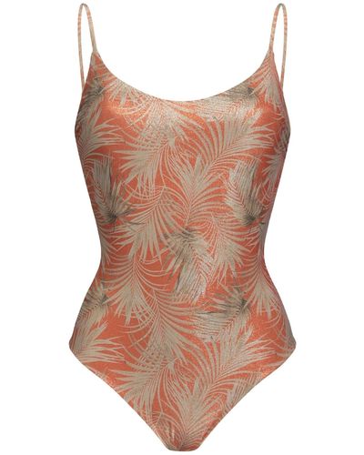 Fisico One-piece Swimsuit - Brown