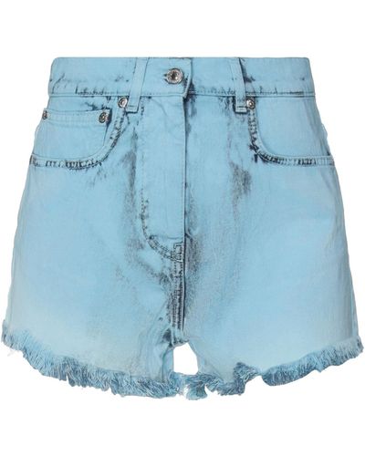 MSGM Sky Denim Shorts Cotton - Blue
