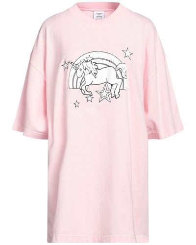 Vetements Camiseta - Rosa