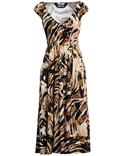 Just Cavalli Robe midi - Métallisé