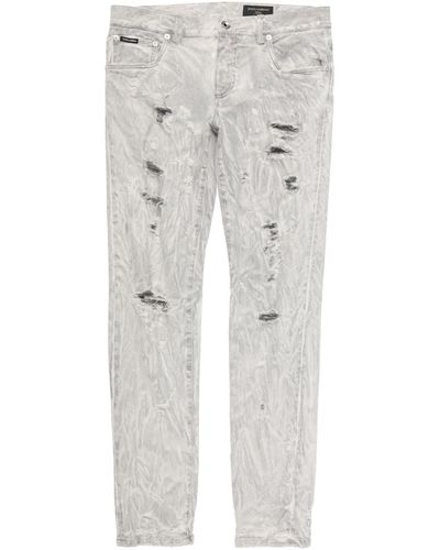 Dolce & Gabbana Pantalon en jean - Gris