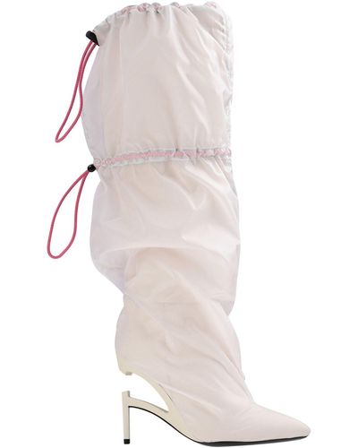 Unravel Project Knee Boots - White
