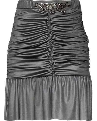VANESSA SCOTT Mini Skirt Polyester, Elastane - Grey