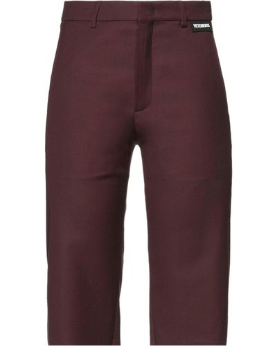 Vetements Cropped Trousers - Purple