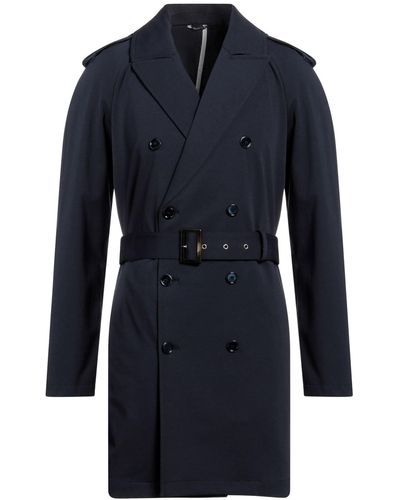 Grey Daniele Alessandrini Overcoat & Trench Coat - Blue