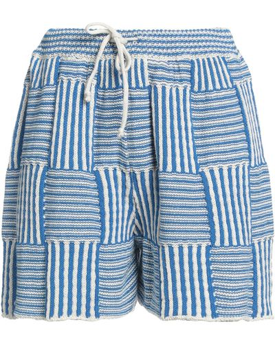 SOLOTRE Light Shorts & Bermuda Shorts Cotton, Linen - Blue