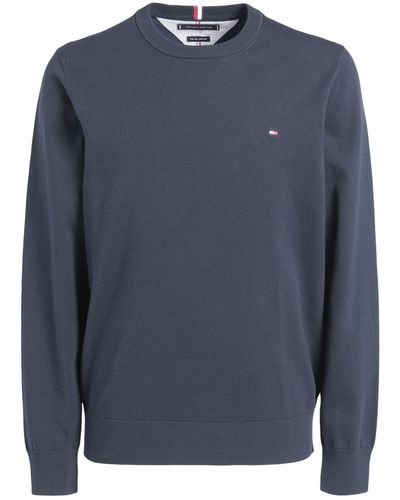 Tommy Hilfiger Slate Sweater Cotton, Polyester - Blue