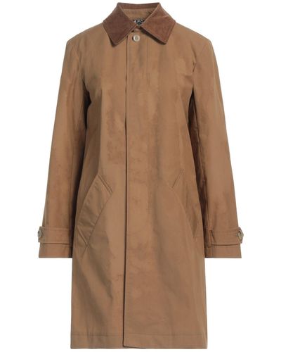 A.P.C. Overcoat & Trench Coat - Brown