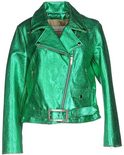 Golden Goose Metallic Leather Jacket - Green