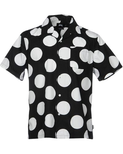 Stussy Large Polka Dot Shirt - Black