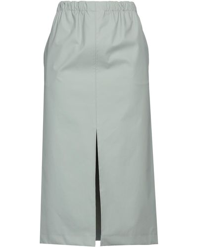 Maison Margiela Sage Midi Skirt Cotton, Polyurethane Coated - Grey