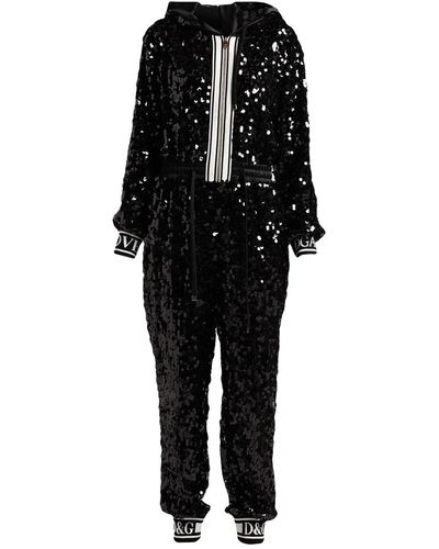 Dolce & Gabbana Jumpsuit Polyester, Silk, Elastane - Black