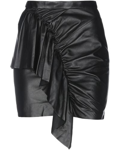 Isabel Marant Midi Skirt Lambskin - Black