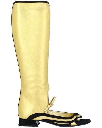 Prada Knee Boots - Metallic
