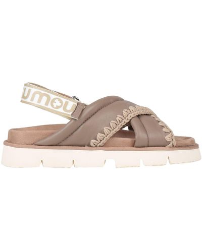 Mou Dove Sandals Soft Leather - Gray