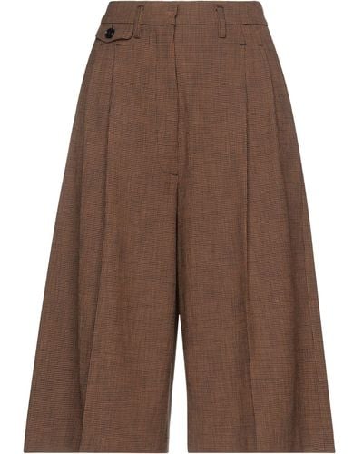 Attic And Barn Cropped Trousers - Brown