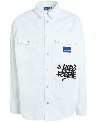 Karl Lagerfeld Denim Shirt - White