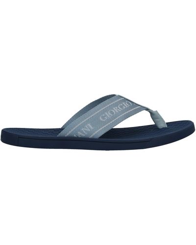 Giorgio Armani Toe Post Sandals - Blue