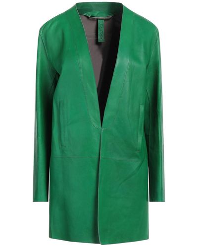 The Jackie Leathers Overcoat & Trench Coat - Green