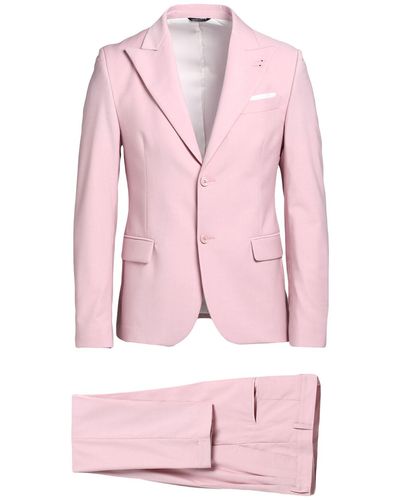 Grey Daniele Alessandrini Suit - Pink