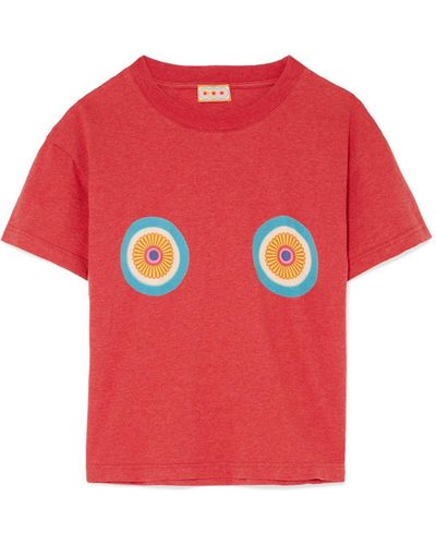 LHD Printed Cotton-jersey T-shirt - Red