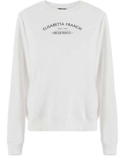 Elisabetta Franchi Sweatshirt - Weiß