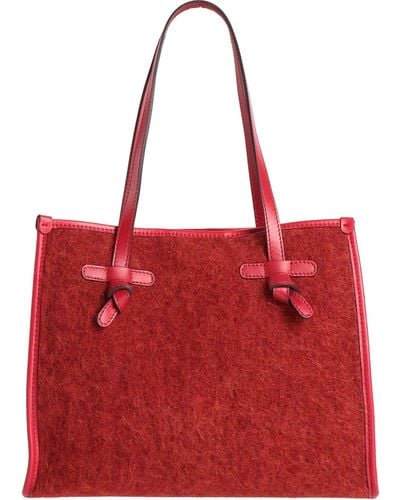 Gianni Chiarini Brick Handbag Leather, Textile Fibres - Red