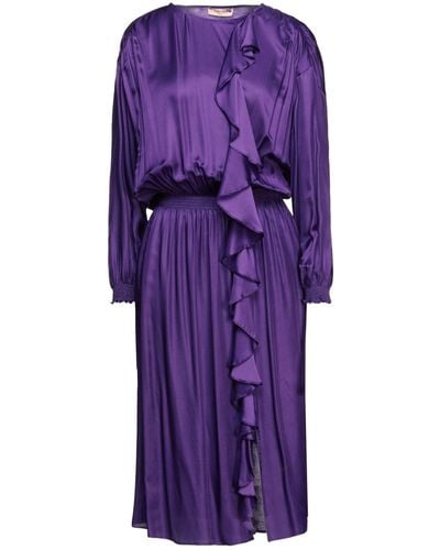 Twin Set Midi Dress - Purple