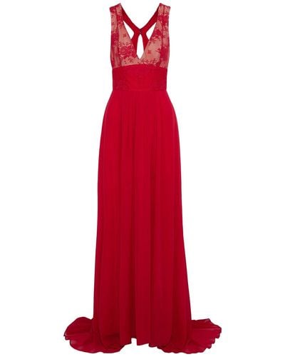 Monique Lhuillier Long Dress - Red