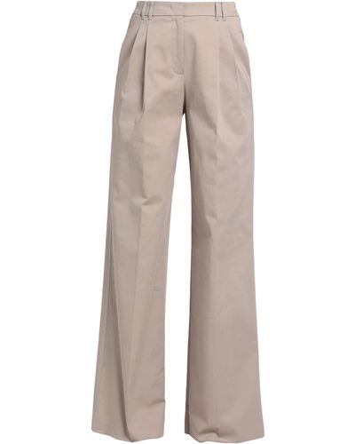 Agnona Khaki Pants Cotton, Elastane - Natural