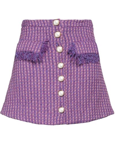 Greta Boldini Mini Skirt - Purple