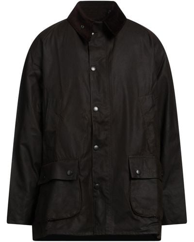 Barbour Dark Overcoat & Trench Coat Cotton - Black