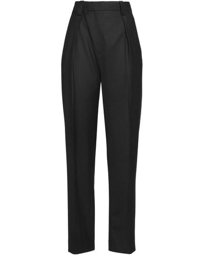 Victoria Beckham Trousers Polyester, Virgin Wool, Elastane - Black