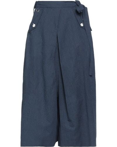 High Cropped Trousers - Blue
