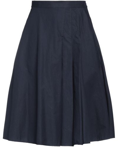 Isola Marras Midnight Midi Skirt Cotton - Blue