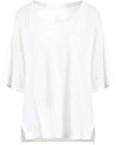 120% Lino Camiseta - Blanco