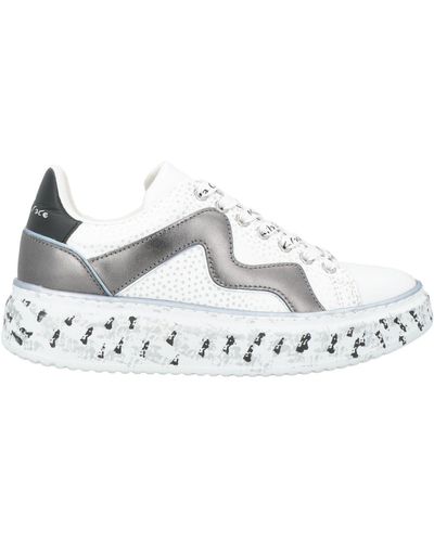 Manila Grace Sneakers Leather, Textile Fibers - White