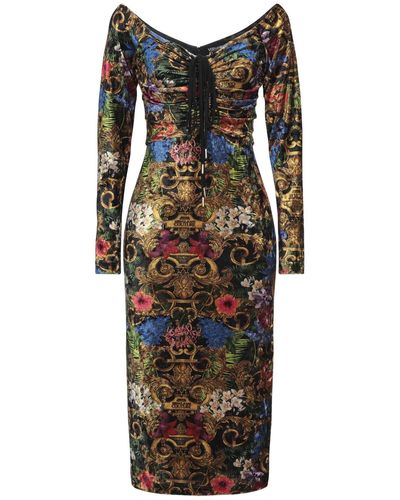 Versace Midi Dress - Multicolor
